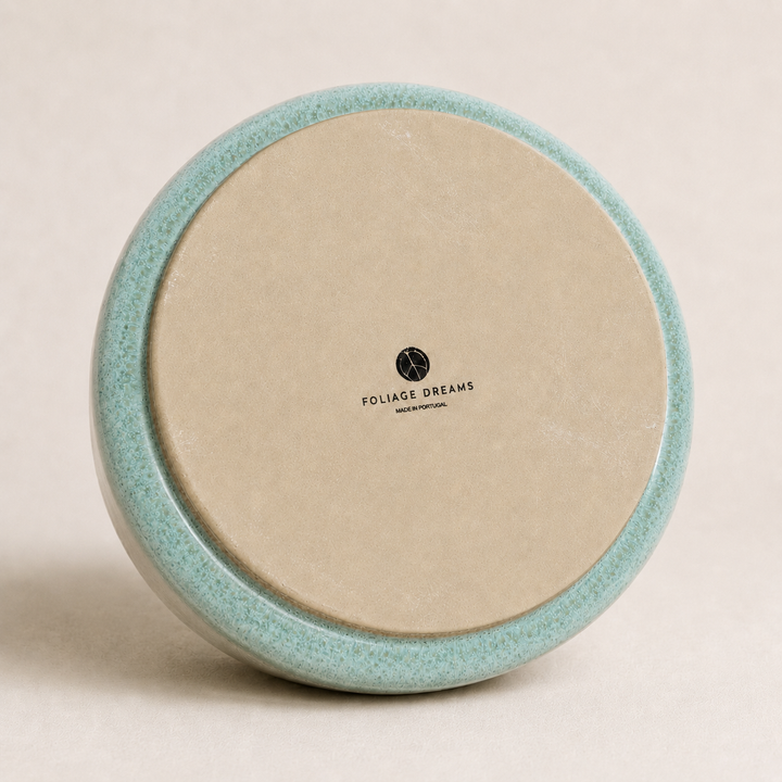 Übertopf Calma – Mint | Premium Shine Glaze Foliage Dreams
