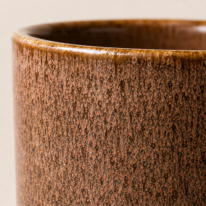 Übertopf Calma – Terra | Premium Shine Glaze Foliage Dreams
