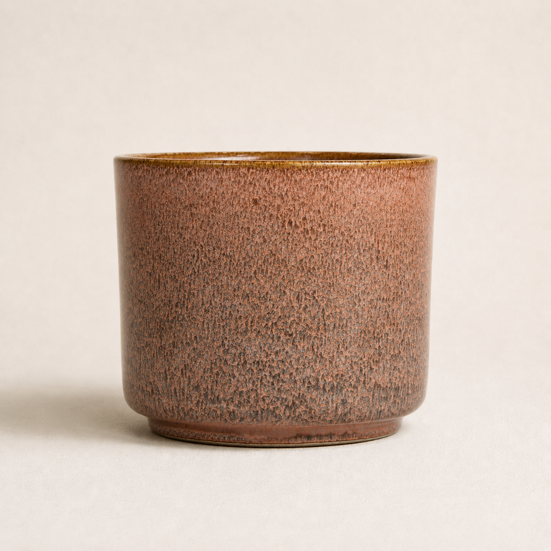 Übertopf Calma – Terra | Premium Shine Glaze Foliage Dreams
